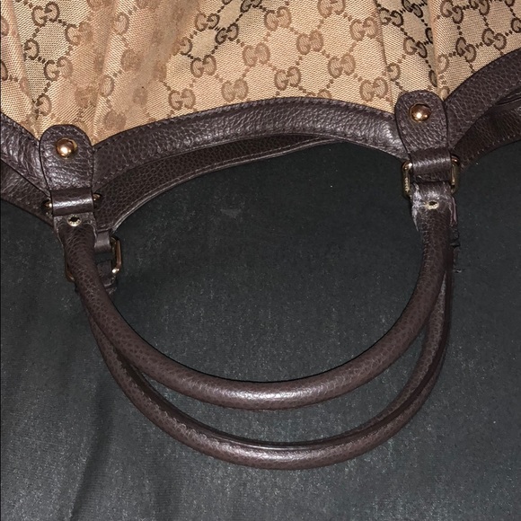 ๐ฏ Authentic Gucci large canvas shoulder bag - Picture 4 of 6